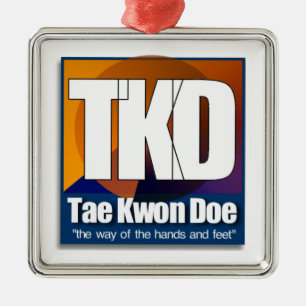 TKD TAEKWONDO CHRISTMAS ORNAMENT WAY HAND FOEET