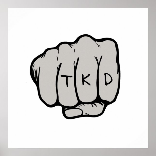 TKD Taekwondo Fist Poster (Framsidan)