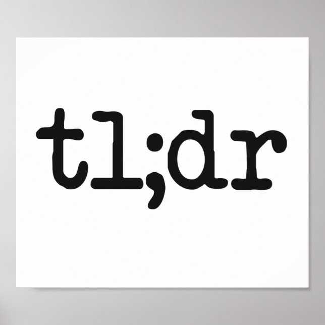 tl;DR för länge lästes inte Poster (Framsidan)