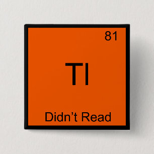 TL;DR Kemiskt Elementsymbol Rolig TLDR Knapp