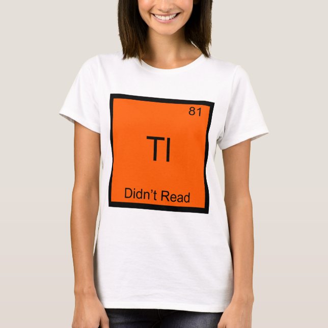 TL;DR Kemiskt Elementsymbol Rolig TLDR Tröja (Framsida)