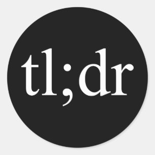 TL; DR RUNT KLISTERMÄRKE