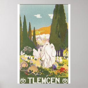 Tlemcen vintage resoraffisch poster