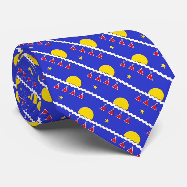 Tlicho Flagga Souvenir Ties Tlicho Nation Neckties (Rullad)