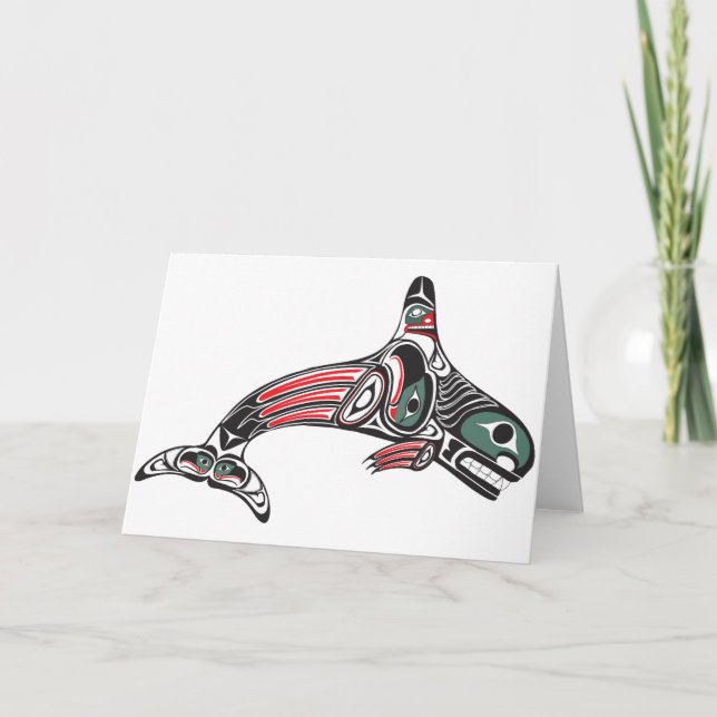 Tlingit Killer Whale & Eagle Kort (Framsida)