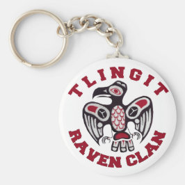 Tlingit Raven Klan Keychain Nyckelring
