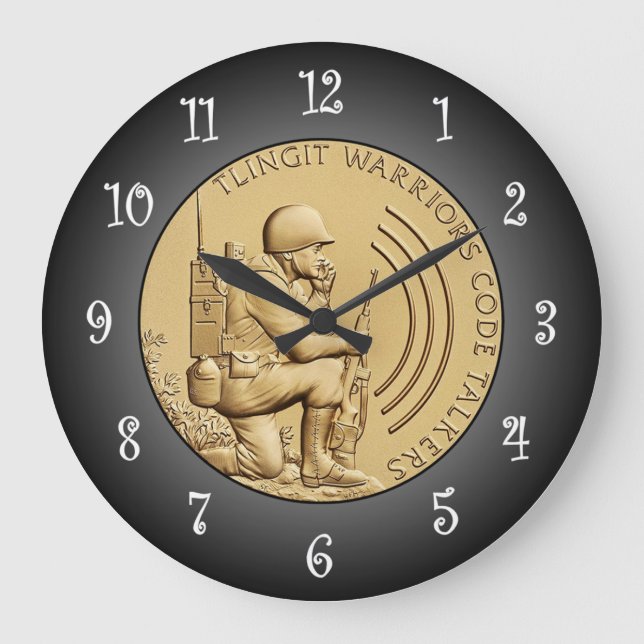 Tlingit Warriors Code Talkers Bronze Medal ~ Stor Klocka (Framsida)