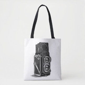 TLR camera tote bag Tygkasse