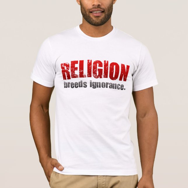 TLT-religionen föder upp okunnighet Tee Shirt (Framsida)