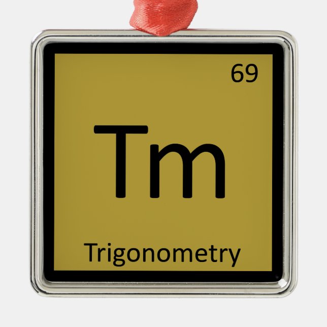 Tm - Trigonometry Math Chemistry Periodic Bord Julgransprydnad Metall (Framsidan)