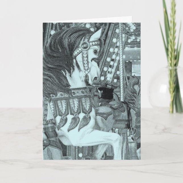 Tmålad Merry Horse Kort (Framsida)