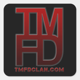 TMFD Gamla Logotyp-etikett Fyrkantigt Klistermärke
