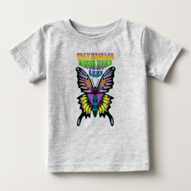 TMH Band Psychedelic Peace Butterfly T Shirt (Framsida)