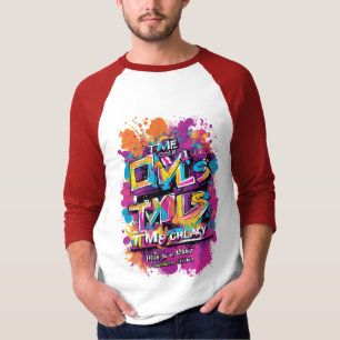 TMS Colorpalooza Graffiti Färg Springa Design Slee T Shirt