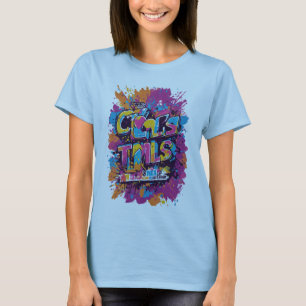 TMS Colorpalooza Graffiti Färg Springa T-Shirt Des