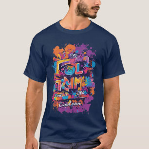 TMS Colorpalooza Graffiti Färg Springa T-Shirt Des