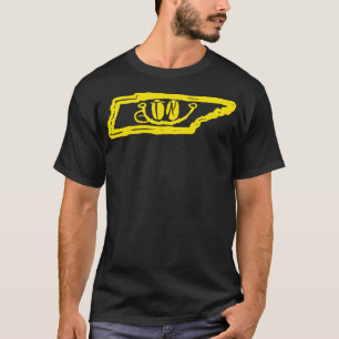 TN Ögon Tennessee Grunge Smiling Ansikte Black bac T Shirt
