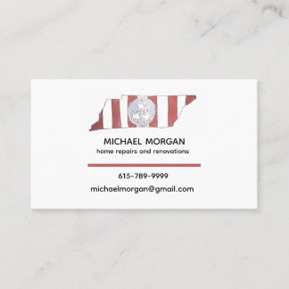 TN state flag business cards Visitkort