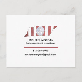 TN state flag business cards Vykort