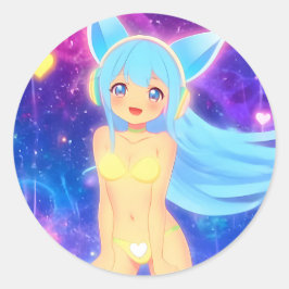 Tne Stellargroove Asame Round Sticker #01 Runt Klistermärke