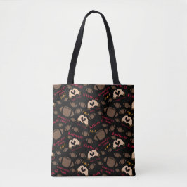 TNT-Chiefs-All over Print Tote Black Red Tygkasse