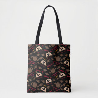 TNT-Chiefs-All over Print Tote Black Red Tygkasse
