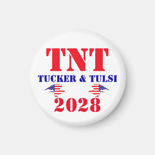 TNT-kampanj Tucker & Tulsi 2028 USA President Magnet