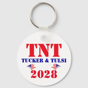 TNT-kampanj Tucker & Tulsi 2028 USA President Nyckelring