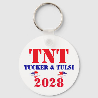 TNT-kampanj Tucker & Tulsi 2028 USA President Nyckelring