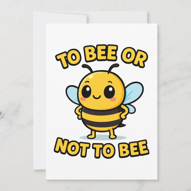 To bee or not to bee inbjudningar (Framsida)
