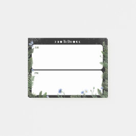 To-Do AM/PM Post-it Note - Dark Whimsical Design Block