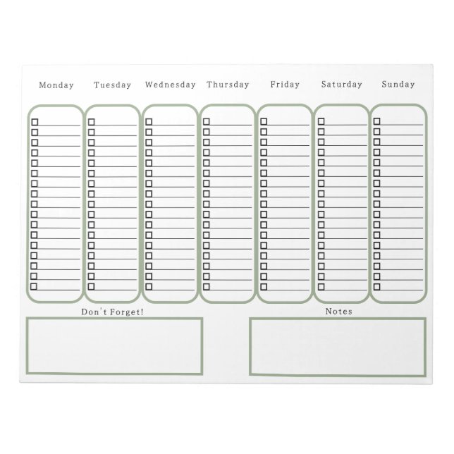 To Do Checklist And Planner For Organising Notes Anteckningsblock (Framsida)