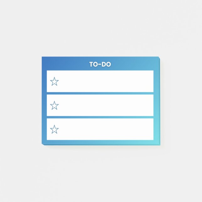 TO-DO Checklist Sticky Notes – 3 Line Task Pad Post-it Block (Framsida)