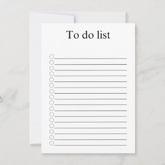 To do list anteckningskort