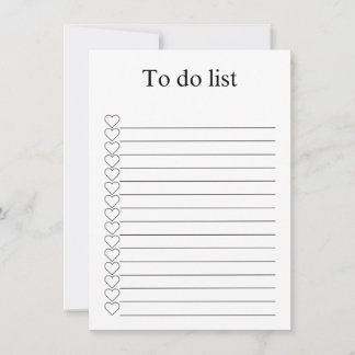 To do list anteckningskort