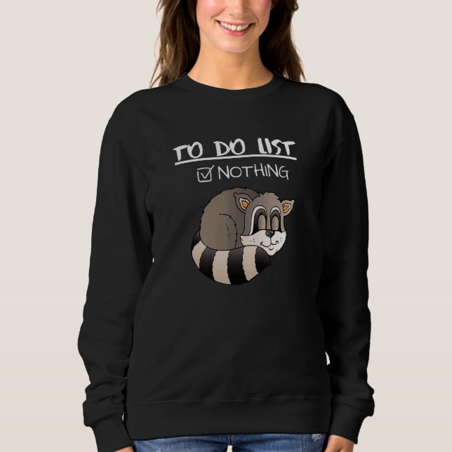 To Do List cute and Lazy  sleeping animal T Shirt (Framsida)