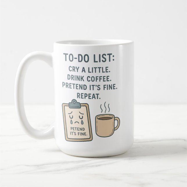 To-Do List Funny Coffee Lover Mug Kaffemugg (Vänster)
