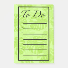 To Do List with Monstera Leaves Post-it Block
