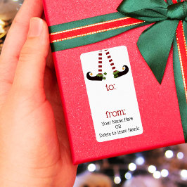 TO/FROM Gift Märkre Labels with jul Elf Ben Adressetikett