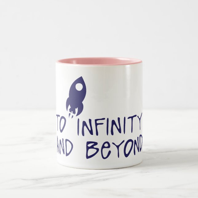to infinity and beyond citation fuser Två-Tonad mugg (Center)
