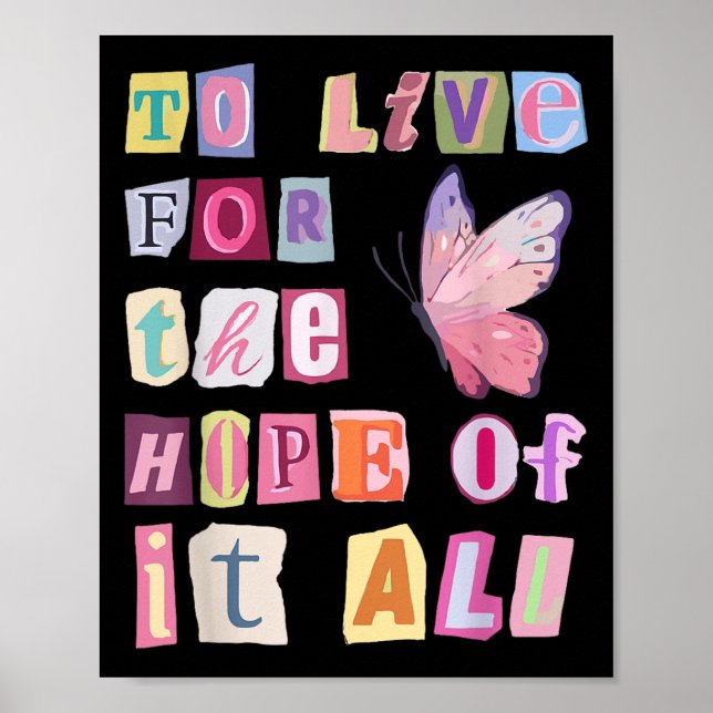 To Live For The Hope Of It Music  Poster (Framsidan)
