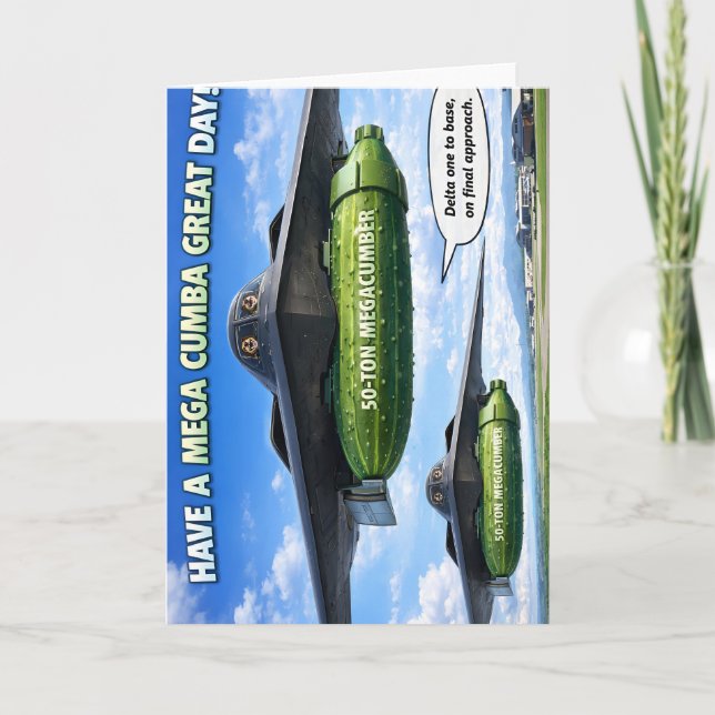 To mega, funny birthday greeting card kort (Framsida)