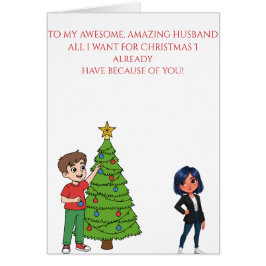 To my Amazing Husband at Christmas card Hälsningskort