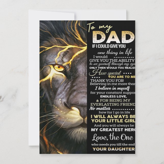 To my dad | Adorable Letter | Lovely Gift Julkort (Framsida)