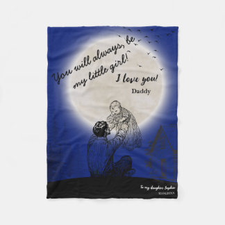 To My Daughter from Daddy Emotional Moon Design Fleecefilt
