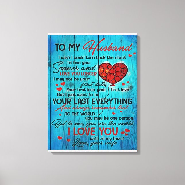 To My Husband Design | Love Quotes To Husband Canvastryck (Framsida)