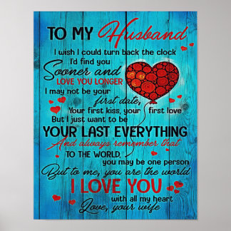 To My Husband Design | Love Quotes To Husband Poster