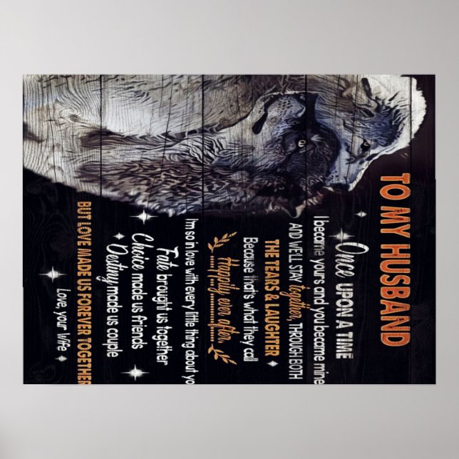 To My Husband Design | Love Quotes To Husband Poster (Framsidan)