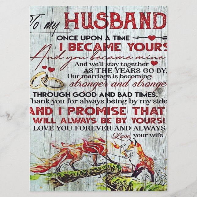 To My Husband Gift | Letter For Him | Meny (Framsida)