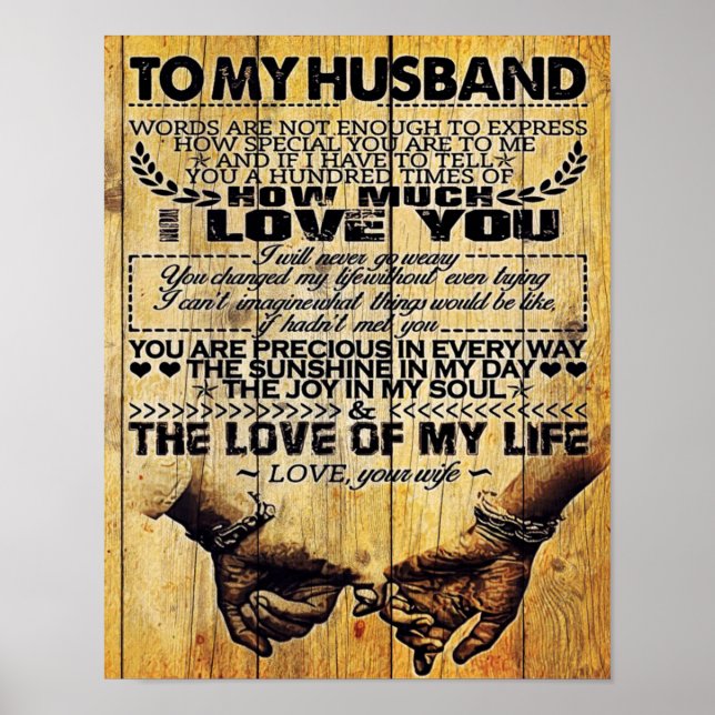 To My Husband | My Husband Gift | Letter For Him | Poster (Framsidan)